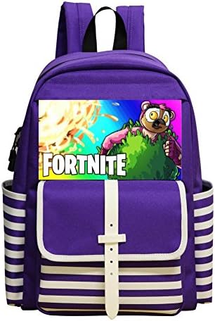 FORTNITE,Kindergarten and elementary school backpack, boy and girl purple backpack