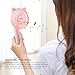 EASEHOLD Mini Handheld Personal Fan Rechargeable Battery Powered Portable Adjustable Table USB Fans Travel Cooler 1200mAh with 3 Speed (Pink)