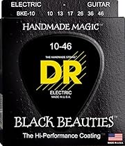 DR Strings Electric Guitar Strings, Black Beauties - Black Coated, 10-46
