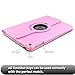 iPad Mini 1/2/3 Case - 360 Degree Rotating Stand Smart Cover Case with Auto Sleep/Wake Feature for Apple iPad Mini 1 / iPad Mini 2 / iPad Mini 3 (Pink) …