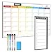 Magnetic Dry Erase Refrigerator Calendar - Monthly Calender and Today List, Fridge Whiteboard with Thickened Magnet - Schedule Planner Wall White Board Kit for Kids