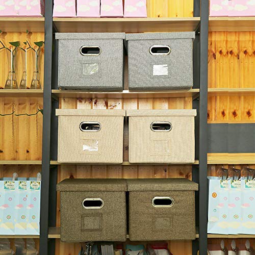ATBAY File Storage Box with lids Large Capacity Office File Organizer for Letter Size File Folder, Gray(2PACK) - Thumbnail 5