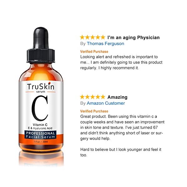 TruSkin Vitamin C Serum for Face, Topical Facial Serum with Hyaluronic