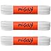 Miscly 3 Pairs Flat Shoelaces 5/16″ Wide - Shoe Laces for All Types of Shoes & Sneakers (54″, White)