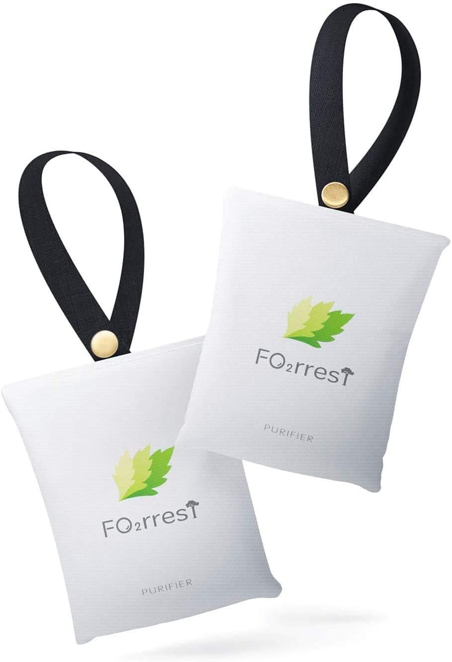 FO2RREST Shoe Deodorizer (2 pack), Natural Odor Eliminator with Travel Size, Active Silica & Charcoal Bags for Shoes, Closet, Drawer, Gym Bag and Sports Gear (2 x 50g): Shoes