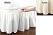 Collections Etc Eyelet Floral Scalloped Elastic Dust Ruffle Bed Skirt, Wrap-Around Easy Fit Design, Ivory, Queen/King