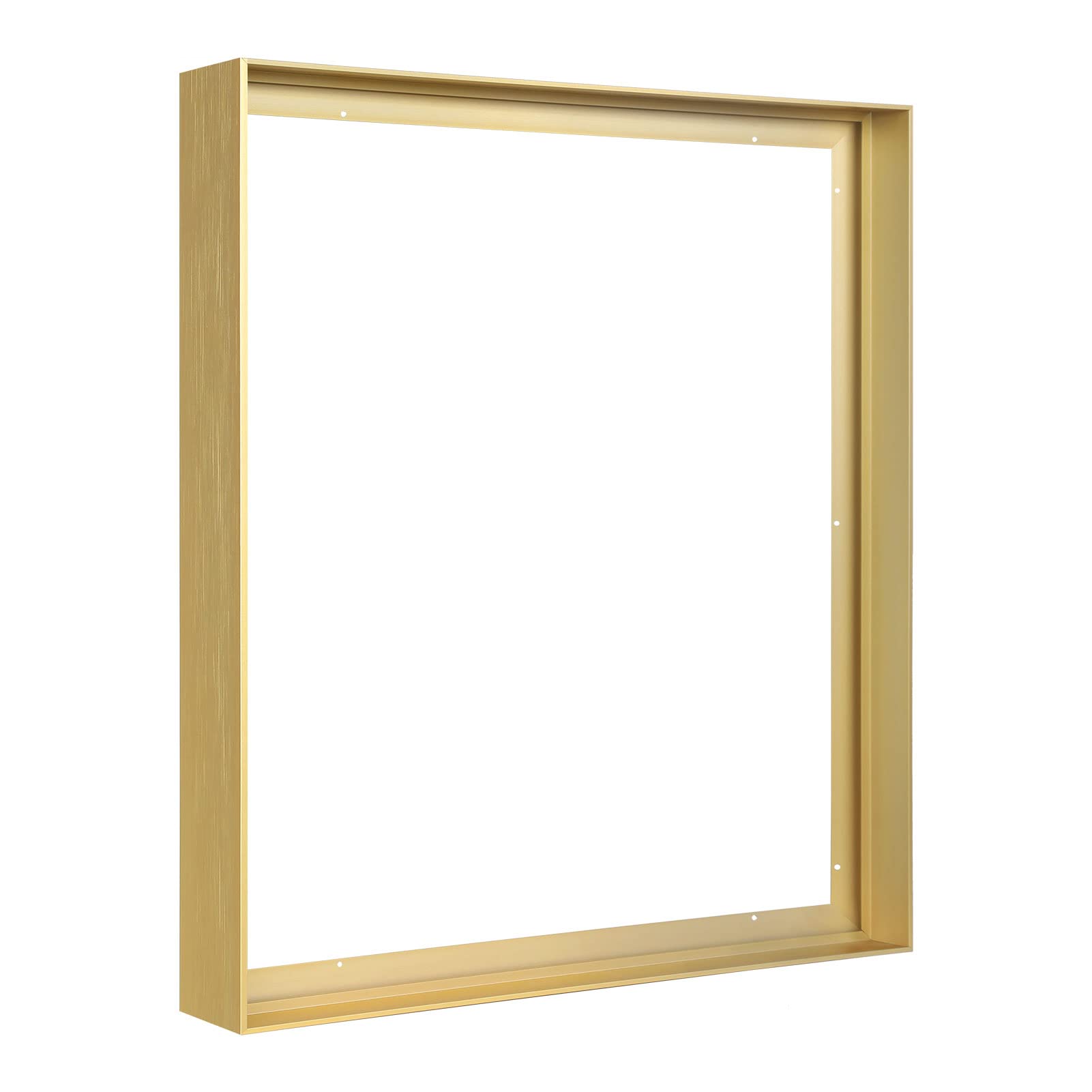 Photo 1 of 30x30 Frame for Canvas Painting, DIY Metal Canvas Floater Frame with 1.5” Deep for Oil Paintings Art Prints Artwork Landscape Portrait Living Room Hallway Wall Decor (Gold)