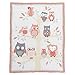Lambs & Ivy Family Tree Coral/Gray/Gold Owl 4 Piece Crib Bedding Set