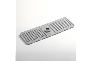 Premium Silicone Faucet Splash Guard Mat for Kitchen Sink - Quick-Dry Water Catcher, Ideal for Stone Sinks in Kitchen & Bathr