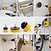 QUIENKITCH 12Piece Drill Brush Attachment Set, Power Drill Scrubber Brush with Scrub Pads & Extend Long Attachment All Purpose Cleaning Kit for Grout, Tiles, Sinks, Bathtub, Bathroom, Auto & Kitchen