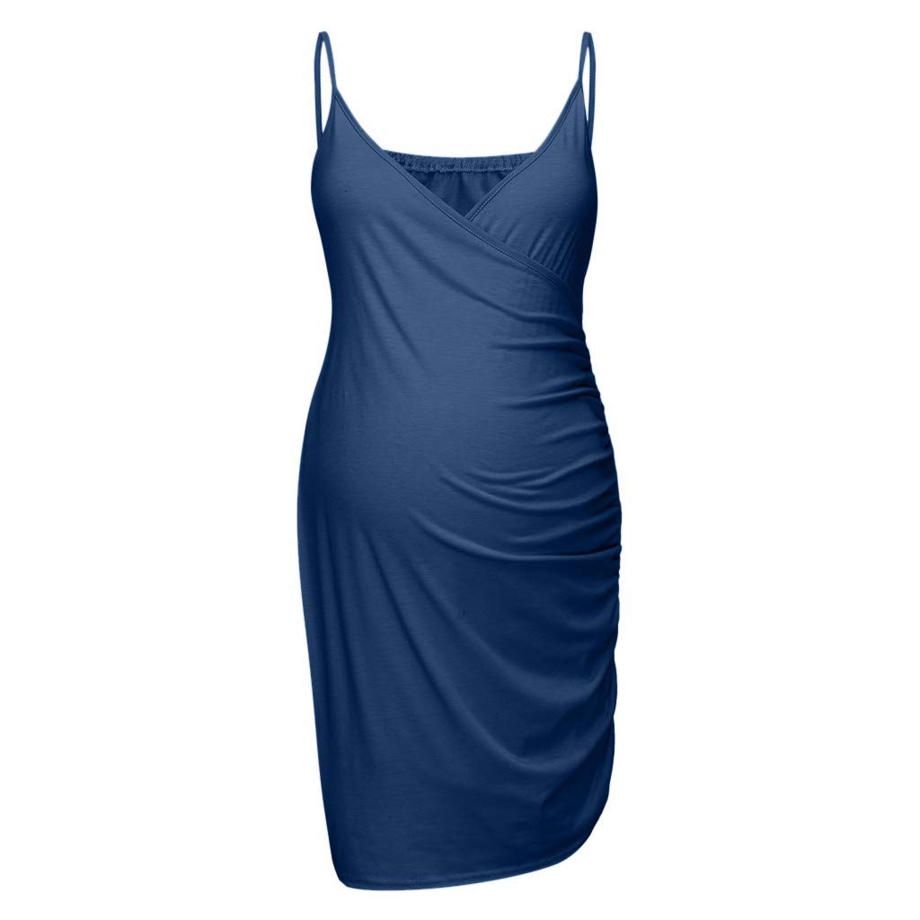 値頃 ワンピースチュニック B07pwm5gh6 夏 ミニドレス L ブルー 水玉 授乳 Iusun 妊婦 ボーホー 休暇 ブルー L ベビー デイリー レディース 授乳 サンドレス ノースリーブ マタニティ 最新人気 Www Aiq Aiq Com Mx