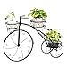 OLYM STORE Metal Plant Shelves Flower Pot Stand Garden Iron Rack 3 Potted Rounded Displaying Plant Holders, Bicycle Shape Blackthumb 1