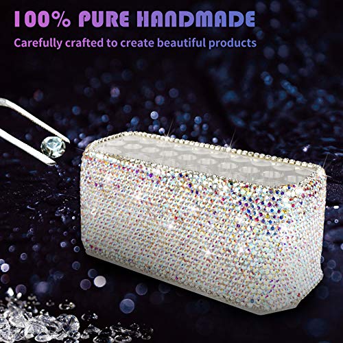 Makeup Beauty Brush Bling Crystal Luxury Organizer for Slim Handles | 26 Space Cosmetic Storage Display Container (AB Color) (Purely Handmade) 5 Makeup Beauty Brush Bling Crystal Luxury Organizer for Slim Handles | 26 Space Cosmetic Storage Display Container (AB Color) (Purely Handmade)