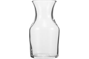 Beavorty Mini Glass Wine Carafe Small Water Jug Single Serve Wine Decanter Glass Pitcher for Home