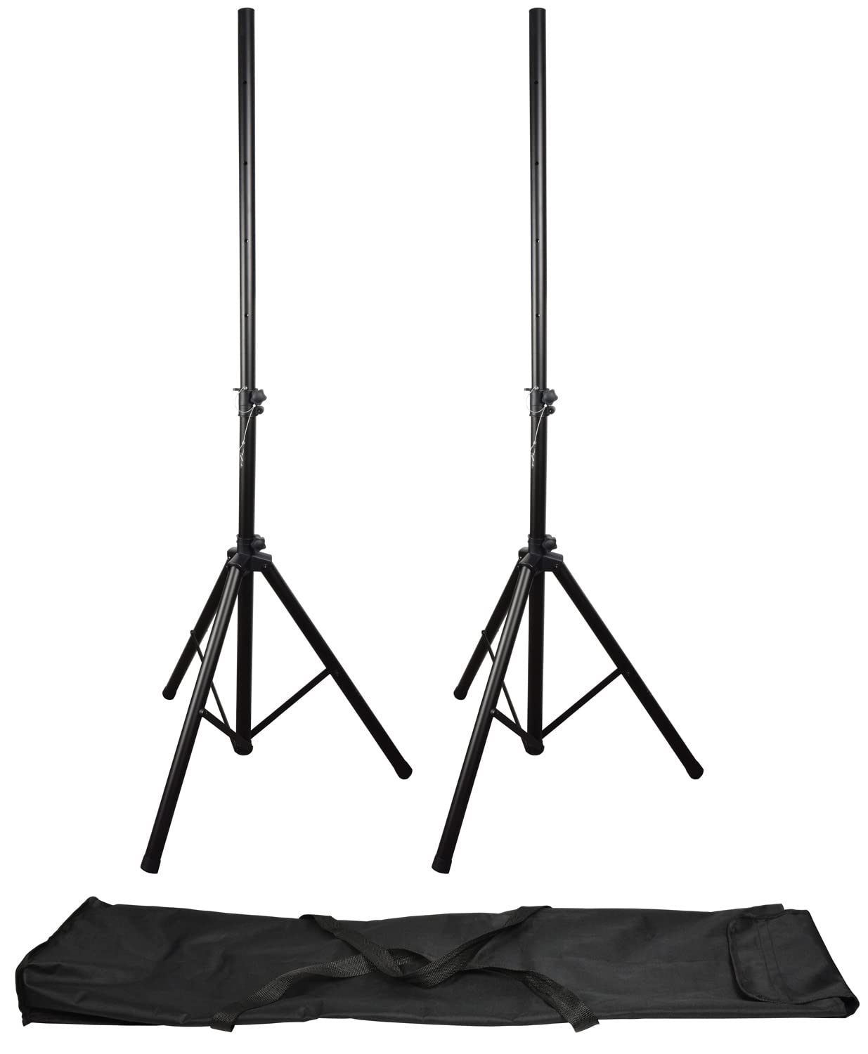 QTX Speaker Stand Kit Complete with Carry Case 25Kg Max Load Per Stand