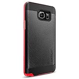 Spigen Neo Hybrid Carbon Galaxy Note 5 Case with Carbon Fiber Design and Reinforced Hard Bumper Frame for Galaxy Note 5 2015 - Dante Red