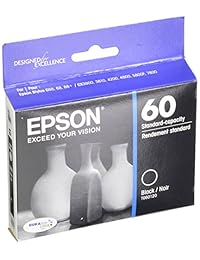 Epson DURABrite T060   Cartucho de inyección de tinta de capacidad estándar Ultra 60, Negro