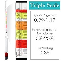 4 Pieces Scale Hydrometer and Test Jar Combo