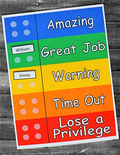 Behavior Chart for Multiple Kids (1-6) You provide the names, made with velcoin