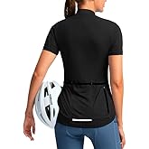 Women's Cycling Jersey Short Sleeve Bike Shirts Full Zipper Bicycle Biking Tops with Pockets Road Mountain Riding