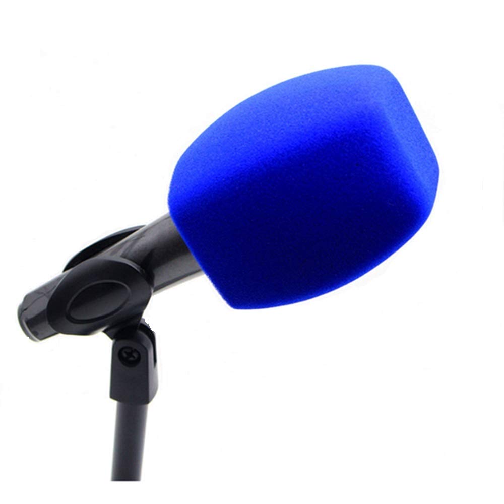 Saidbuds Foam Mic Cover Handheld Microphone Windscreen Large Foam Windshields Pop Filters for Handheld Microphone Interview Microphones (Blue)