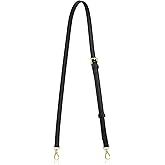 Allzedream Leather Purse Strap Replacement Crossbody Handbag Long Adjustable (Black)