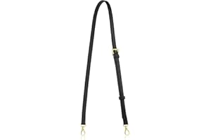Allzedream Leather Purse Strap Replacement Crossbody Handbag Long Adjustable, Black, Medium