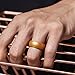 ThunderFit Mens Silicone Rings Wedding Bands - 4 Pack Classic & Striped Style (Men Bronze, Gold, Gun Metal, Silver, 6.5-7 (17.3mm))