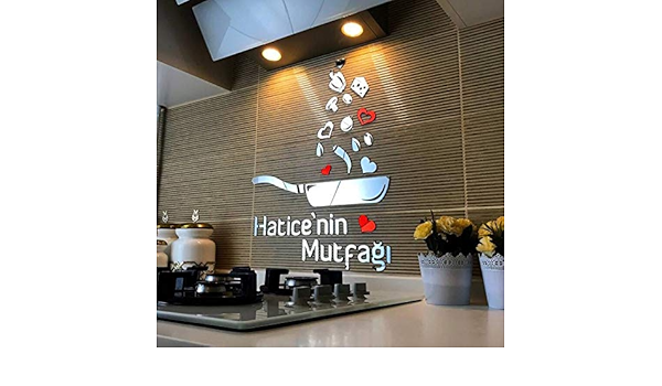 kisiye isime ozel pleksi mutfak aynasi mutfak susu gumus amazon com tr ev ve yasam