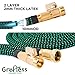 Greness Garden Hose 50 ft,Lightweight Expandable Garden Water Hose with 3/4 Solid Brass Fittings,Durable Outdoor Gardening Flexible Hose for Yard,Expanding Garden Hoses 9 Function Spray Nozzle