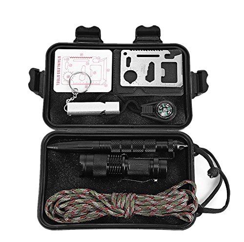 Winnerbe 7 In 1 Multifunction Emergency Survival Kit Outdoor SOS Equipment Tool For Traveling Hiking Hunting