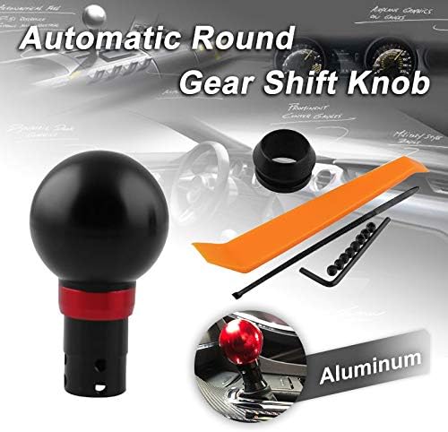 Sporacingrts Automatic Shift Knob Universal for Lock/Button Automatic Transmission Black