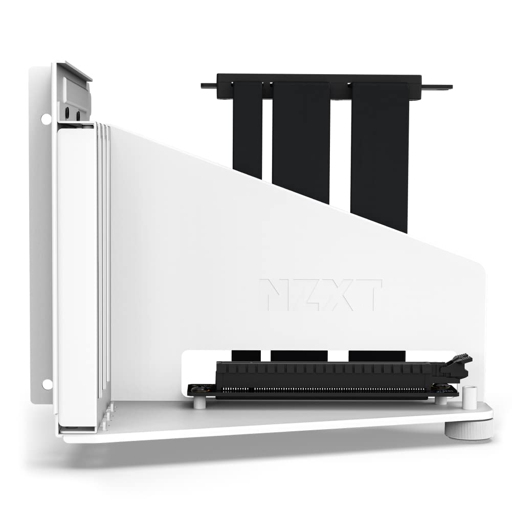 NZXT Vertical GPU Mounting Kit-AB-RH175-W1-175 mm PCIe 4.0x16 Riser-Kabel – GPU-Halterung Robuste Stahlhalterung, Schwarz/Weiß 3