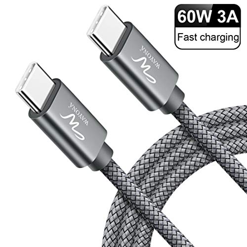 Wayona Type C to Type C Fast Charging Cable 3A USB Type C Braided Cord Compatible with Samsung Galaxy Note10/Note10 Plus