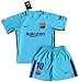 NEW 2017/2018 Messi #10 FC Barcelona Away Jersey and Shorts for Kids/Youth