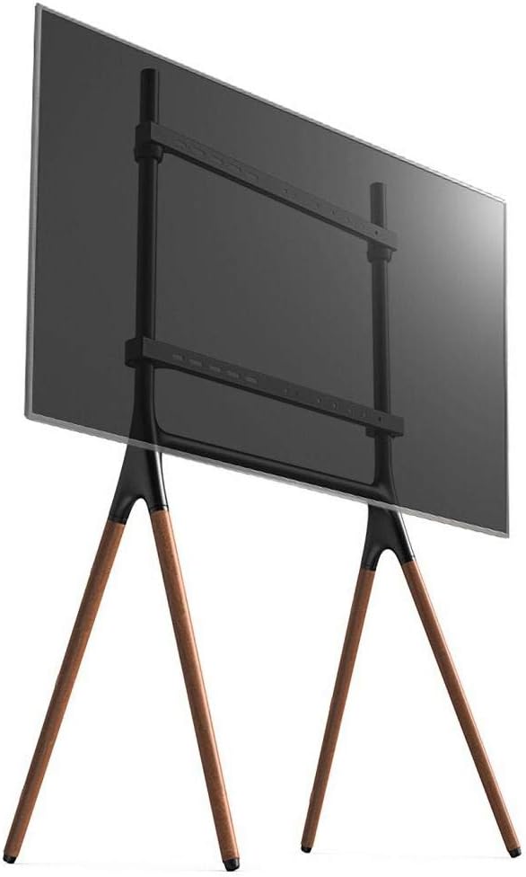 dehong Wood TV Floor Stands for 45—65 Inches TVs,Yellow TV Floor Units