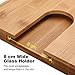 LANGRIA Bathtub Caddy Wood Bamboo Bath Tray with Wine and Book Holder Extending Sides Non-Slip Rubber Base, HIGH-Class, Natural Bamboo Color