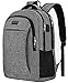 Travel Laptop Backpack,IIYBC Anti Theft Laptop Bag with USB Charging Port and Headphone Interface, Business Backpack for Men Women,College School Computer Bag Fits 17 Inch Laptop and Notebook-Grey