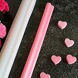 Heart Round Silicone Tube Column Mold DIY Candle Soap Mould Templet Hand Craft (Heart)