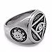 Elfasio Men's Stainless Steel Ring Illuminati The All-seeing-eye pyramid/eye symbol