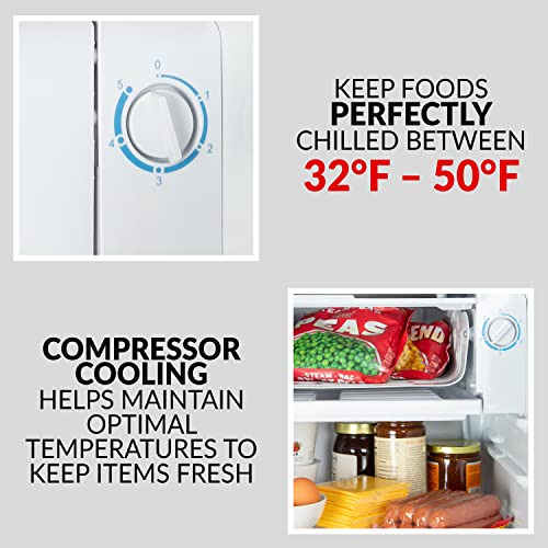 Nostalgia CocaCola Refrigerator With Freezer, 3.2 Cu. Ft, Adjustable Temperature Cools As Low