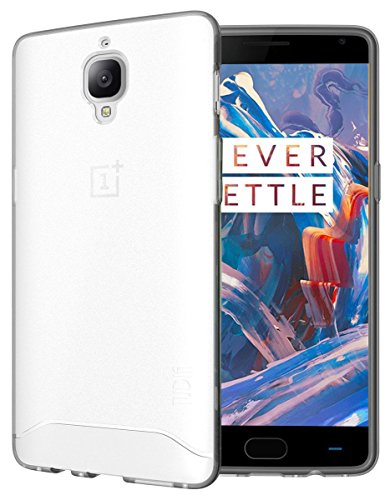 OnePlus 3T / OnePlus 3 Case, TUDIA Full-Matte Lightweight [ARCH] TPU Bumper Shock Absorption Case for OnePlus 3T, OnePlus 3 (Frosted Clear)