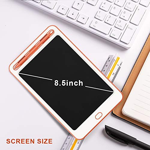 Kids Writing Drawing Tablets Colorful Doodle Boards, Jonzoo 8.5 Inch LCD Writing Tablets Electronic Drawing Pads Gifts for Kids Adults at Home School Office, Red