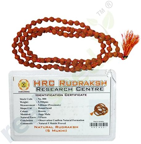Real Seed Lab Certified Nepal Rudraksha Mala for All Rashi (5mm)