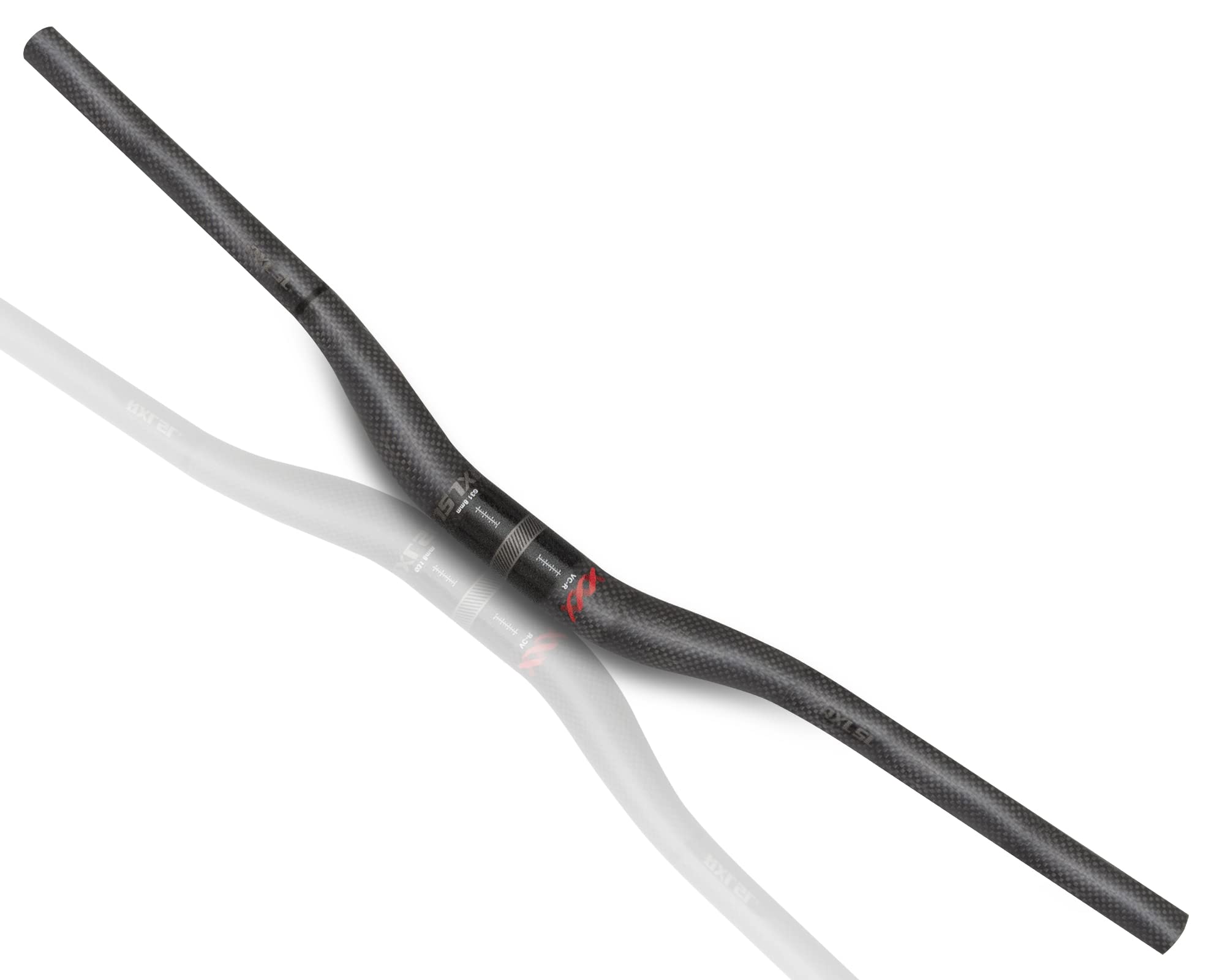 Carbon MTB Handlebars - 740mm 31.8, 3K Matt Black Riser Bars for Downhill, Enduro, XC MTN Bikes