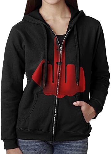 Awesome Middle Finger Womens Zip Hooded Hoodie Sweatshirt