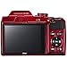 Nikon COOLPIX B500 16MP Digital Camera with 3 Inch TFT LCD Screen Nikkor Lens With 40x optical zoom wifi, Red (Renewed)