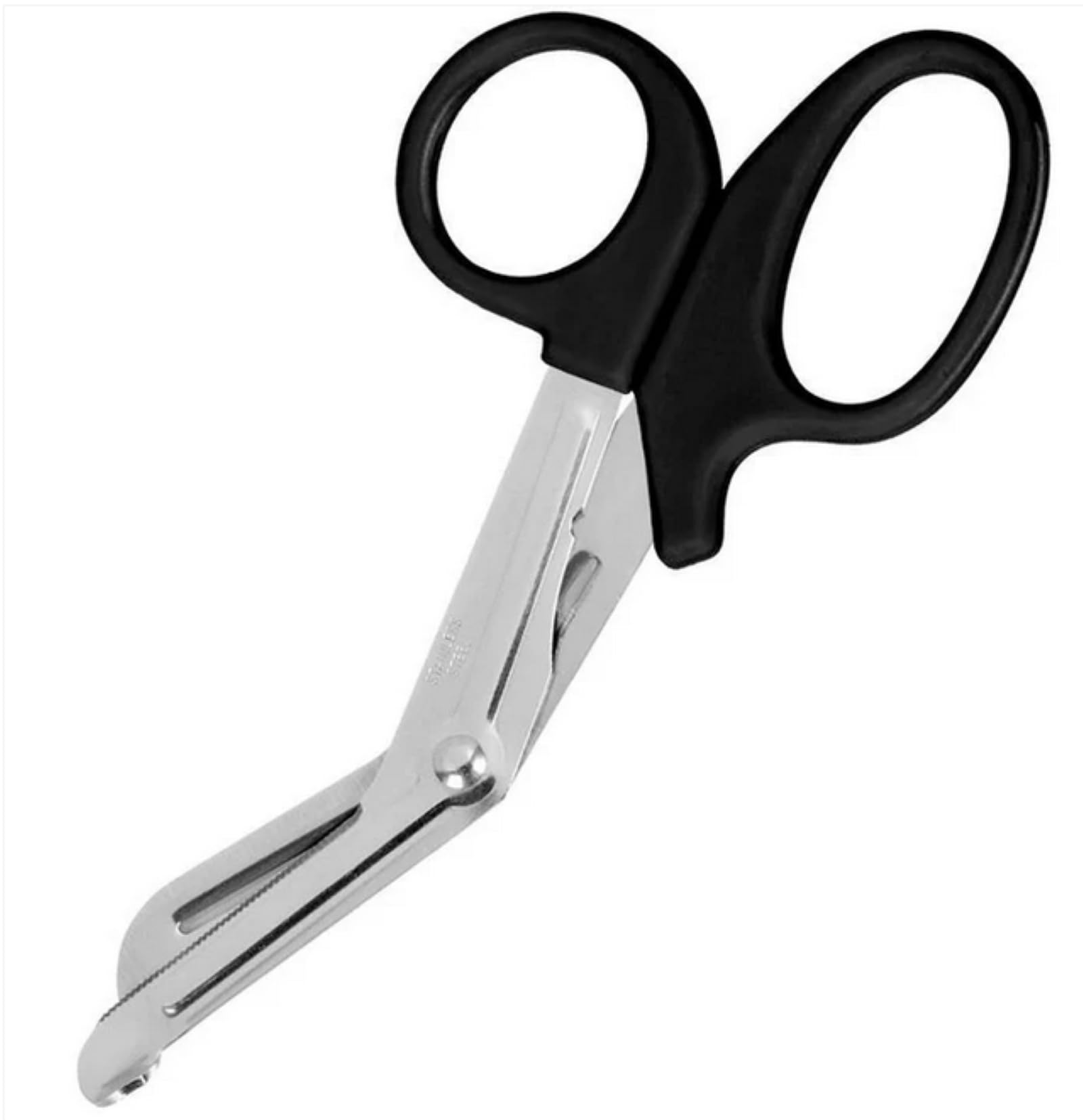 Tuff Cut Scissors Tough Shears First Aid Nurse Paramedic Emergency EMT for Nurses, Doctors, Firefighters, Paramedics (Black, Small 5.5'')