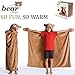 Kanguru Wearable Bear Hooded Blanket Gifts for Boy 5 6 7 8 9 10 Year Old- Fun Christmas and Birthday Gifts for Kids (Brown)