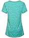Kimmery Fitness Yoga Shirts Tops for Women Juniors Round Neck Primary Yoga T Shirts Short Sleeve Casual Hipster Fashion Seamless Stitching Blouses Tunic and Tees Light Green XL